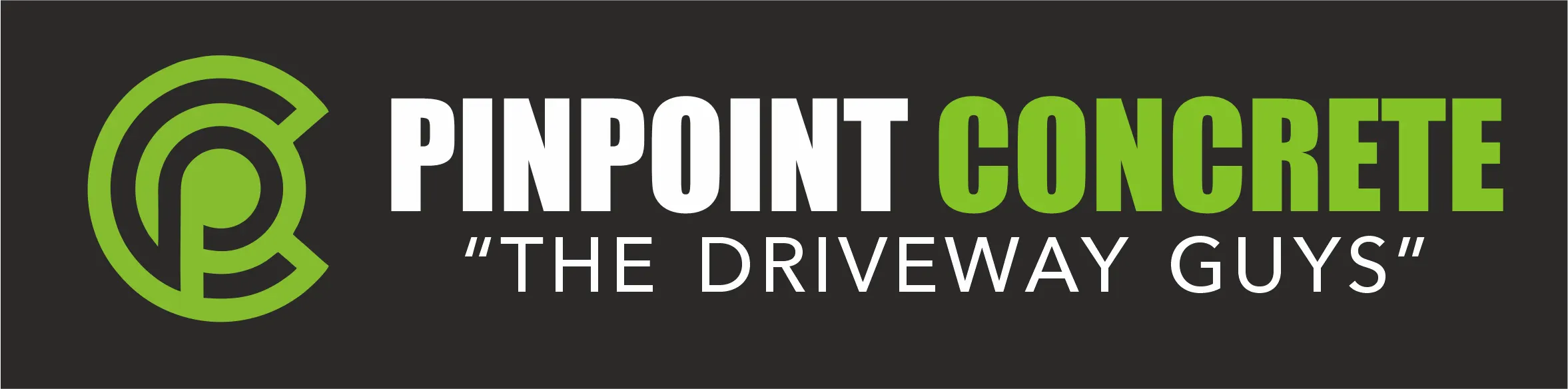 Business logo for Pinpoint Concrete "The Driveway Guys"